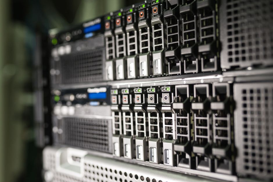 Rack servers in a server room