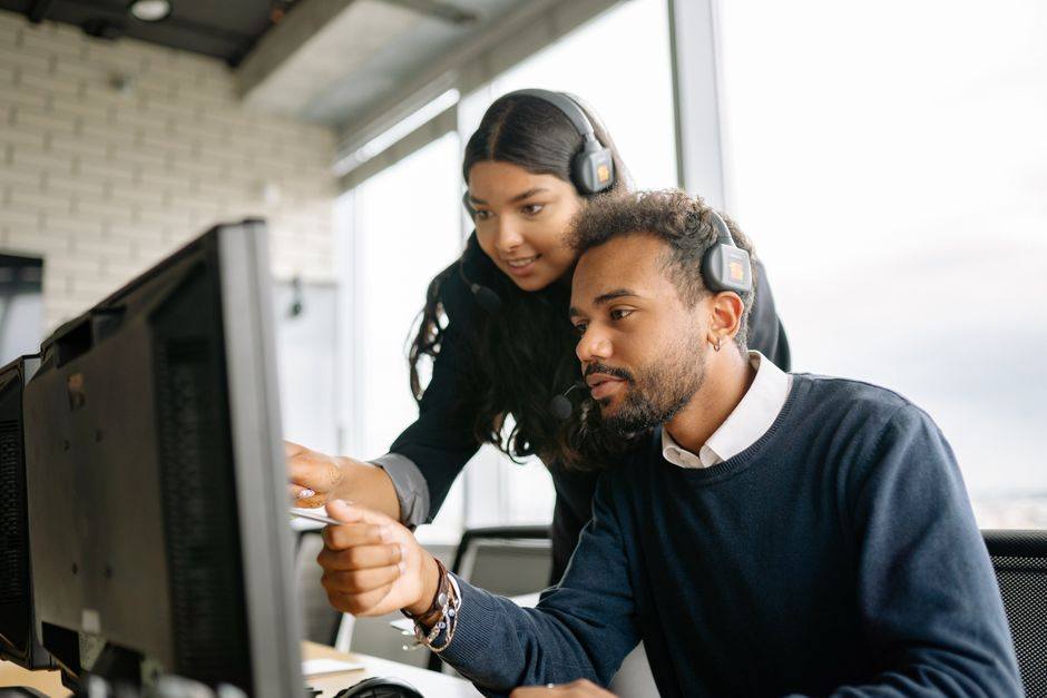IT support technician assisting an Edmonton-area business
